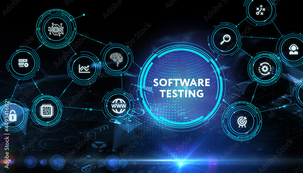 Inscription SOFTWARE TESTING on the virtual display. Business, modern technology, internet and networking concept. Inscription SOFTWARE TESTING on the virtual display. Business, modern technology, internet and networking concept.