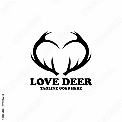deer design logo animal vector