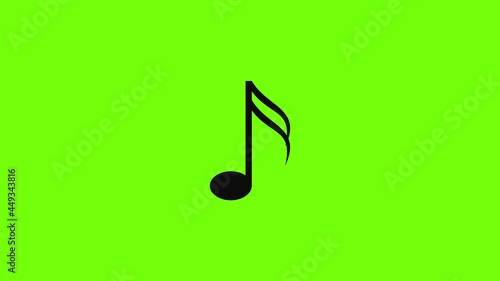 Sixteenth music note icon animation photo
