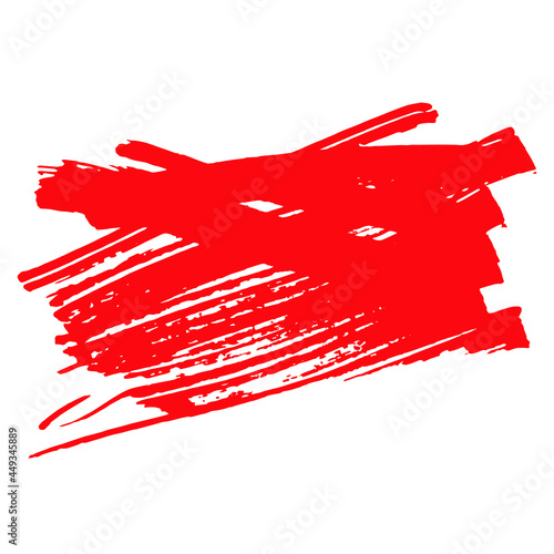 Grunge background, brushstroke.Abstract distress ink texture.Hand-drawn gouache paint strip,smear with roughness and scuffs.Art element for design.Isolated. Vector illustration