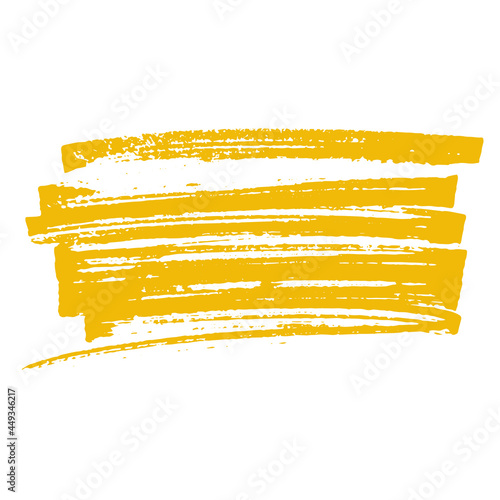 Grunge background, brushstroke.Abstract distress ink texture.Hand-drawn gouache paint strip,smear with roughness and scuffs.Art element for design.Isolated. Vector illustration
