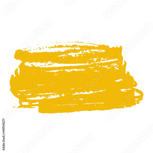 Grunge background, brushstroke.Abstract distress ink texture.Hand-drawn gouache paint strip,smear with roughness and scuffs.Art element for design.Isolated. Vector illustration