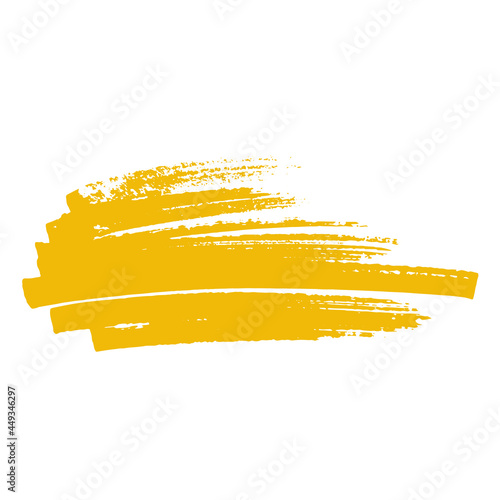 Grunge background, brushstroke.Abstract distress ink texture.Hand-drawn gouache paint strip,smear with roughness and scuffs.Art element for design.Isolated. Vector illustration