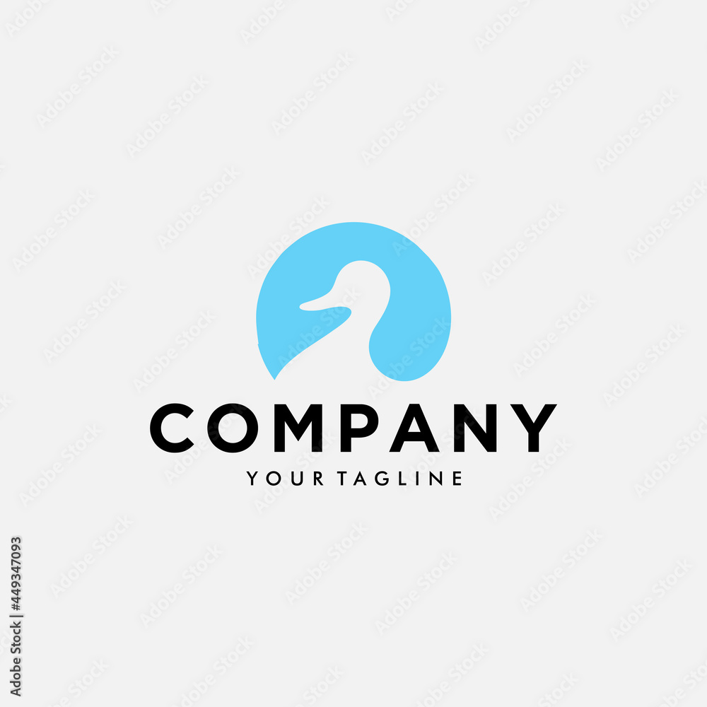 Abstract duck logo template design. Abstract duck logo template design.