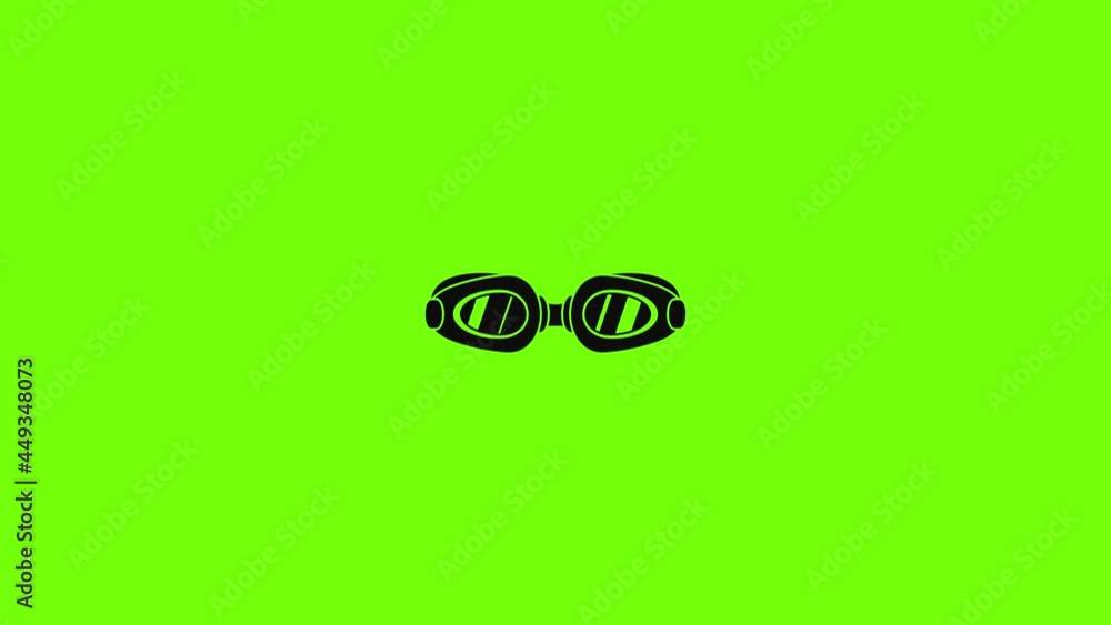 Swim glasses icon animation Swim glasses icon animation