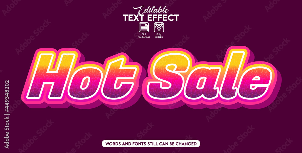 Editable text effect hot sale