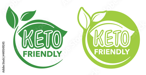 Keto friendly badge for low-carbohydrate foods