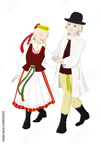 Young Folk Dancers From Lithuania.