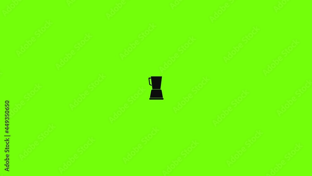 Kitchen blender icon animation