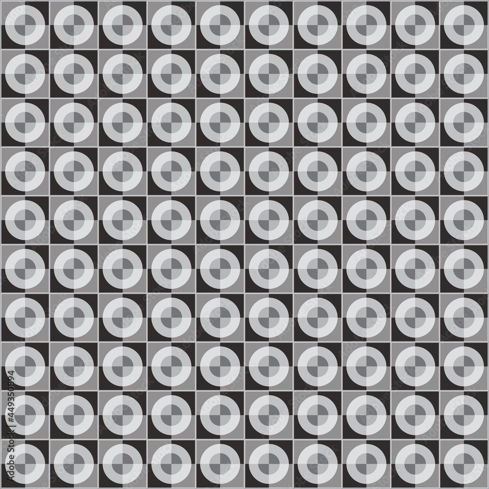 Checkered background with circles. Print for polygraphy, t-shirts and textiles. Seamless tile pattern. Abstract geometric wallpaper of the surface. Doodle for design. Art creation Checkered background with circles. Print for polygraphy, t-shirts and textiles. Seamless tile pattern. Abstract geometric wallpaper of the surface. Doodle for design. Art creation