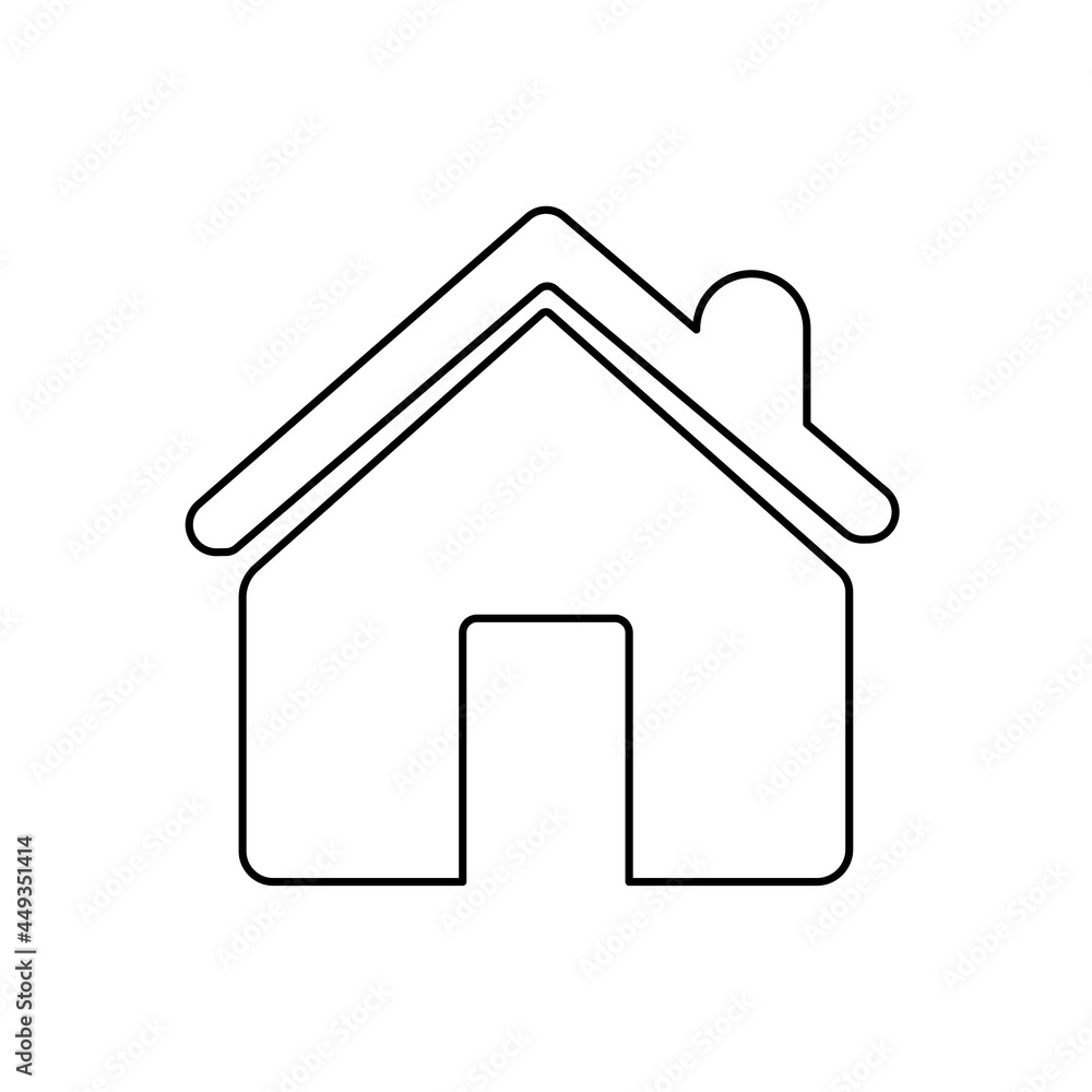 house icon on a white background, vector illustration