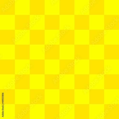 Yellow checkerboard pattern background. Check pattern designs for decorating wallpaper. Vector background.