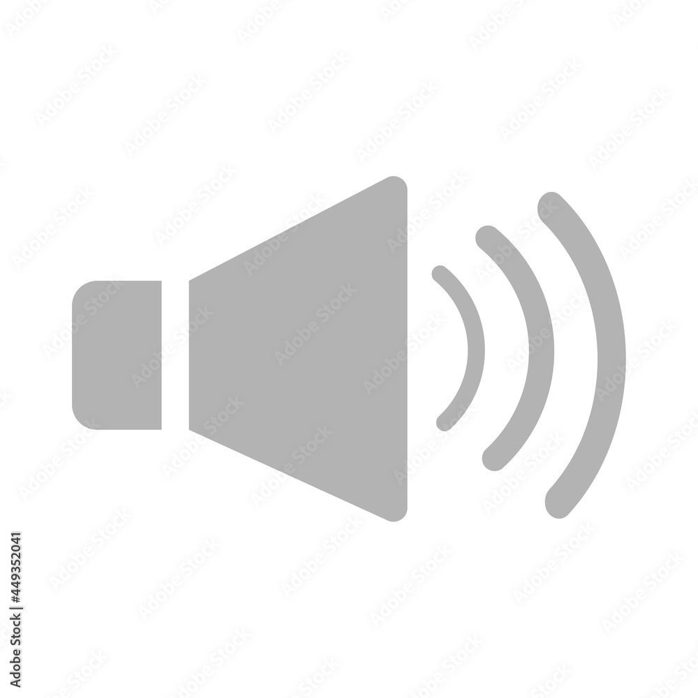 sound icon on white background, vector illustration sound icon on white background, vector illustration