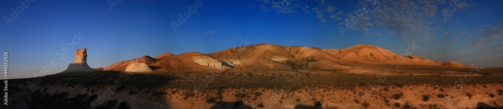 Western Kazakhstan. Rocky outlier near Mount Tuzbair. Western Kazakhstan. Rocky outlier near Mount Tuzbair.