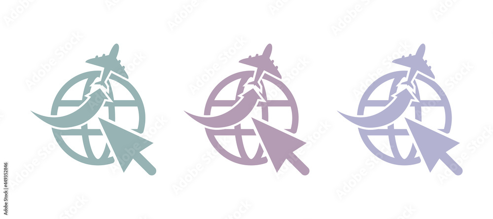 Obraz premium hand icon, click on a white background, vector illustration
