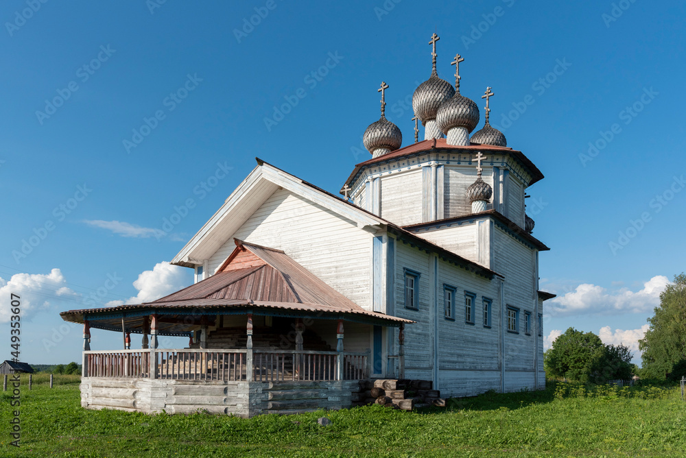 Orthodox wooden church in Russia
