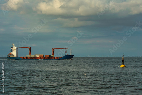 cargo ship in port