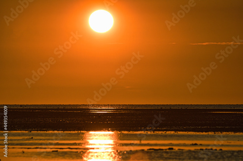 sunset over the sea