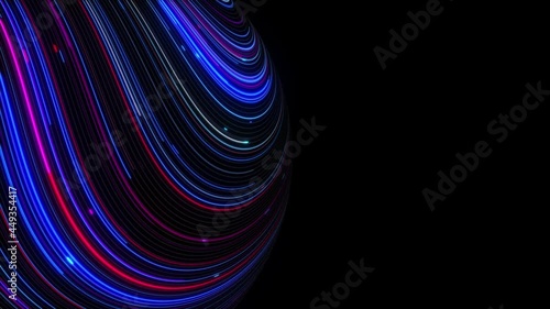 光のラインの球体　アブストラクトイメージ