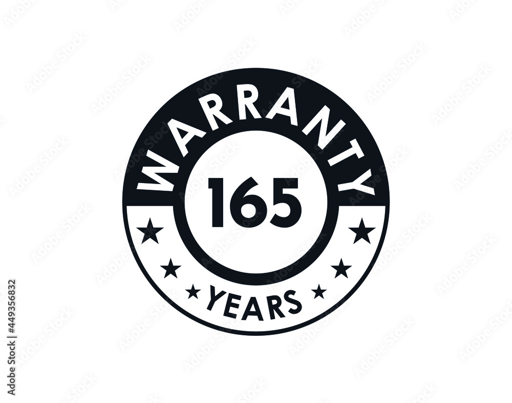 165 years warranty logo isolated on white background 165 years warranty logo isolated on white background