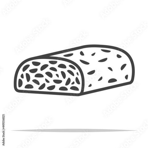 Tempeh fermented soybeans icon vector isolated