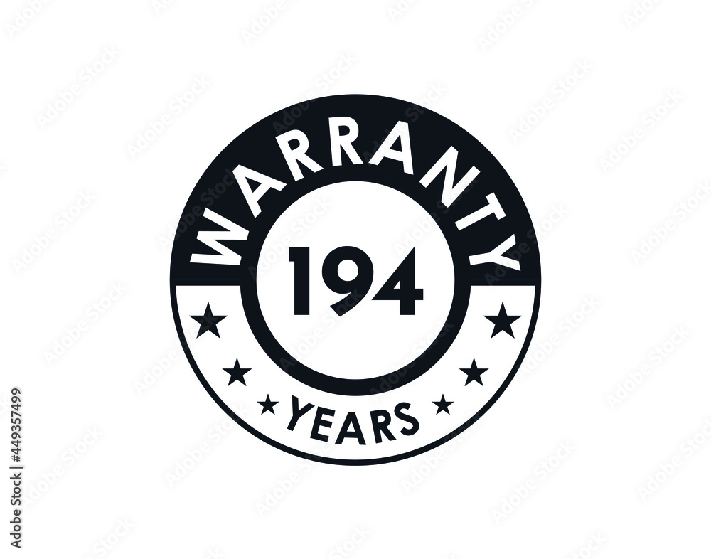 194 years warranty logo isolated on white background 194 years warranty logo isolated on white background