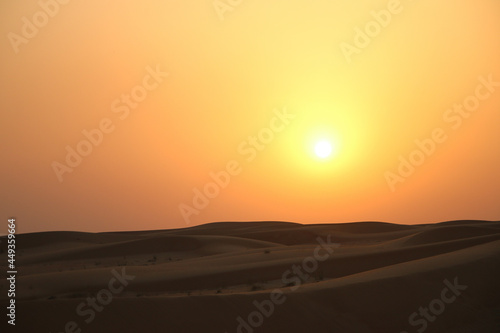 sunset in the Dubai desert 