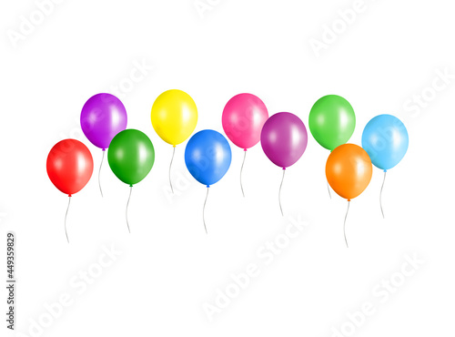 Group of helium balloons.