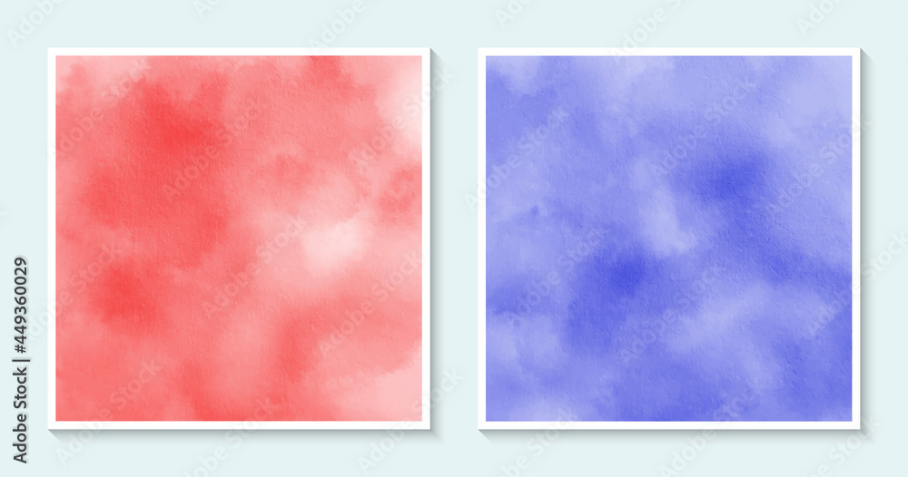 Naklejka premium Watercolor abstract backgrounds wet square vector textures isolated backdrop design.
