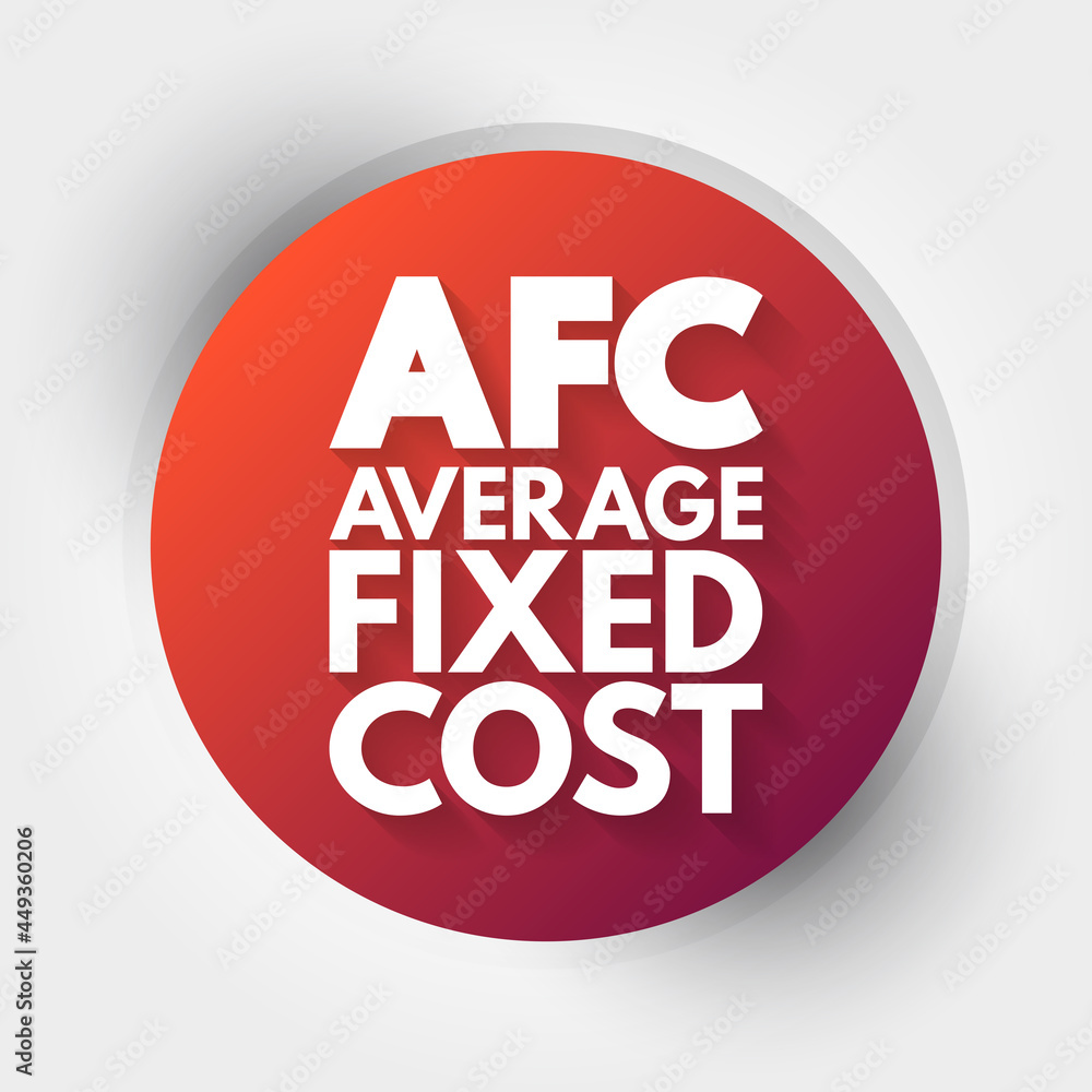 Fototapeta premium AFC - Average Fixed Cost acronym, business concept background