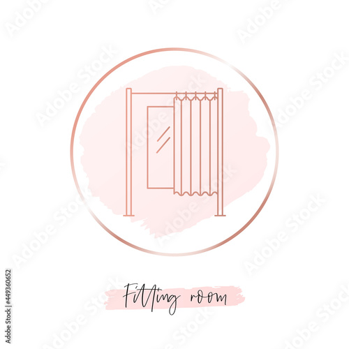 Fitting room icon for social media highlight cover