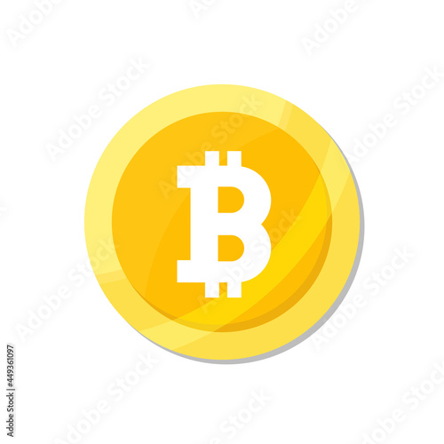 vector bitcoin on white background. Bitcoin hype concept vector illustration with blank space for text. EPS 10.