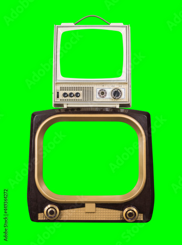 Vintage televisions isolate...