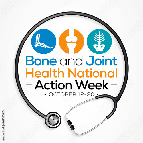 Bone and Joint health national action week is observed every year in October, with activities focused on disorders including arthritis, back pain, trauma, pediatric conditions, and osteoporosis.
