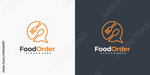 Online food logo, order logo