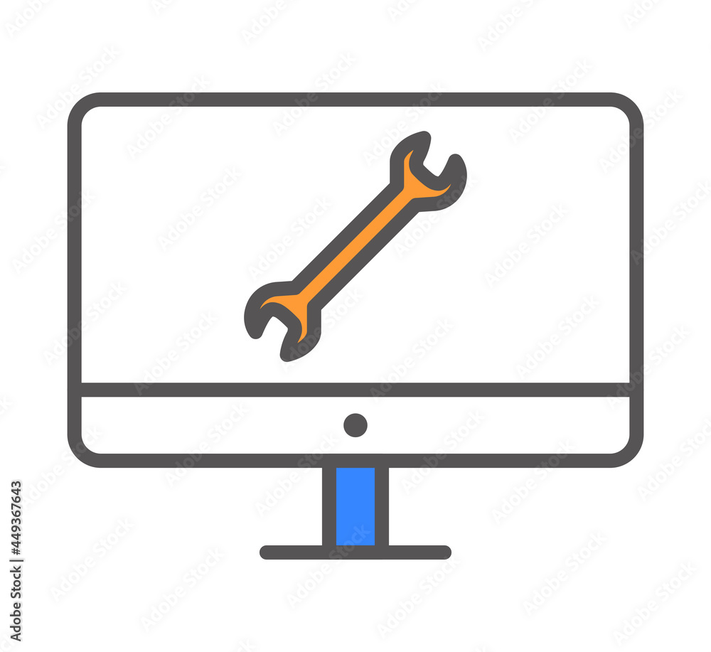 pc repair icon vector illustration concept pc repair icon vector illustration concept