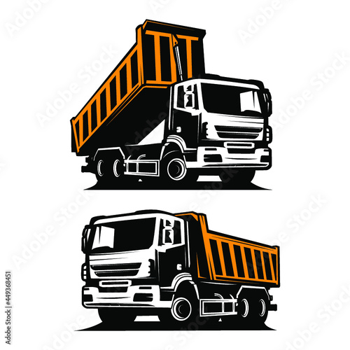 dump truck logo vector