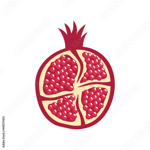 half pomegranate fruit