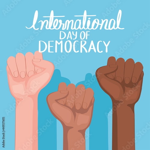 banner of international day of democracy