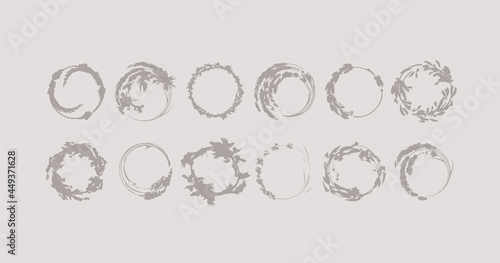 Botanical flowers wreaths s...