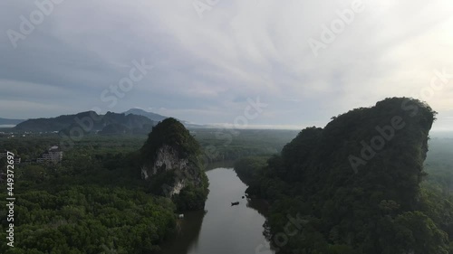 Scenery in the city of Krabi in southern Thailand
