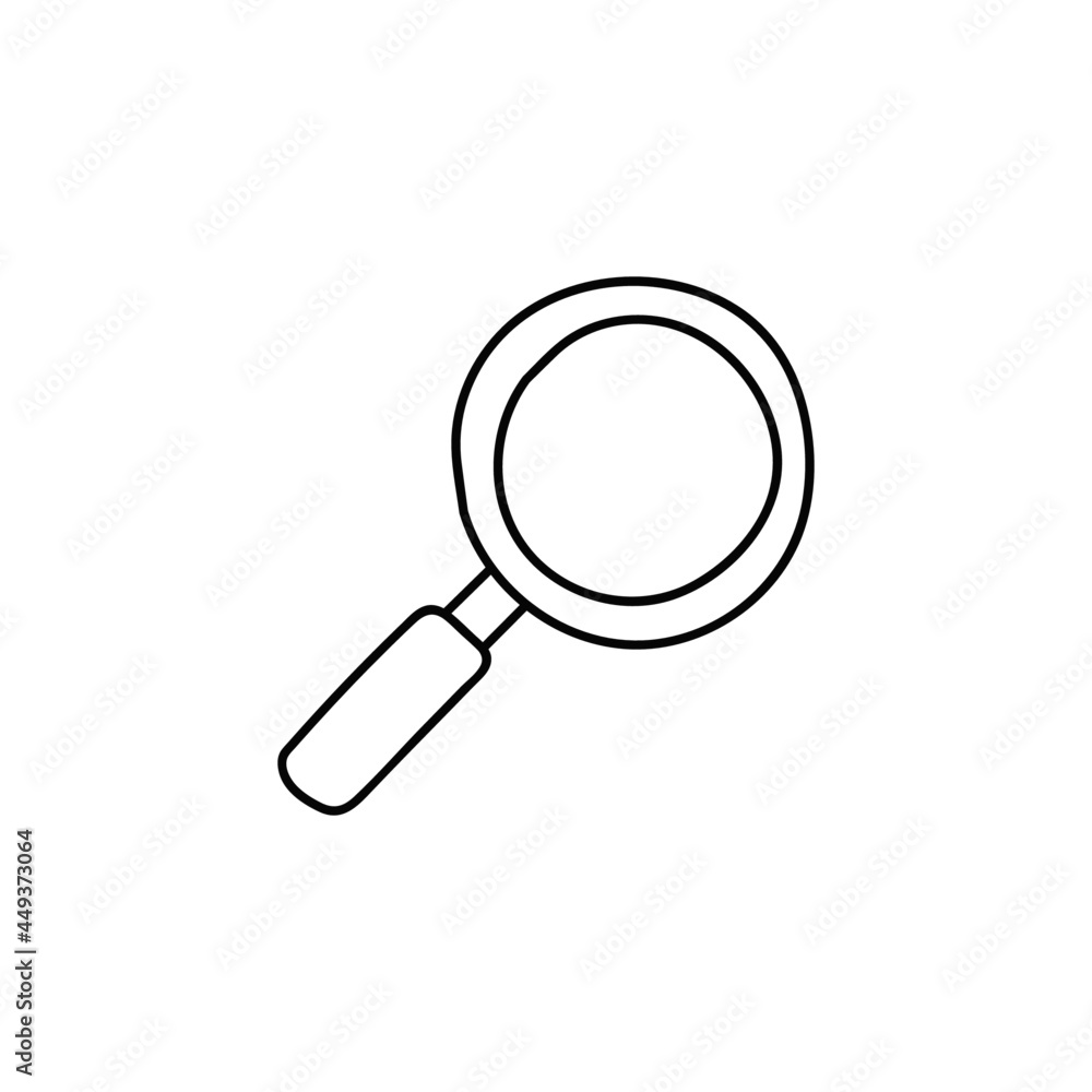 Search on internet icon in flat black line style, isolated on white background Search on internet icon in flat black line style, isolated on white background