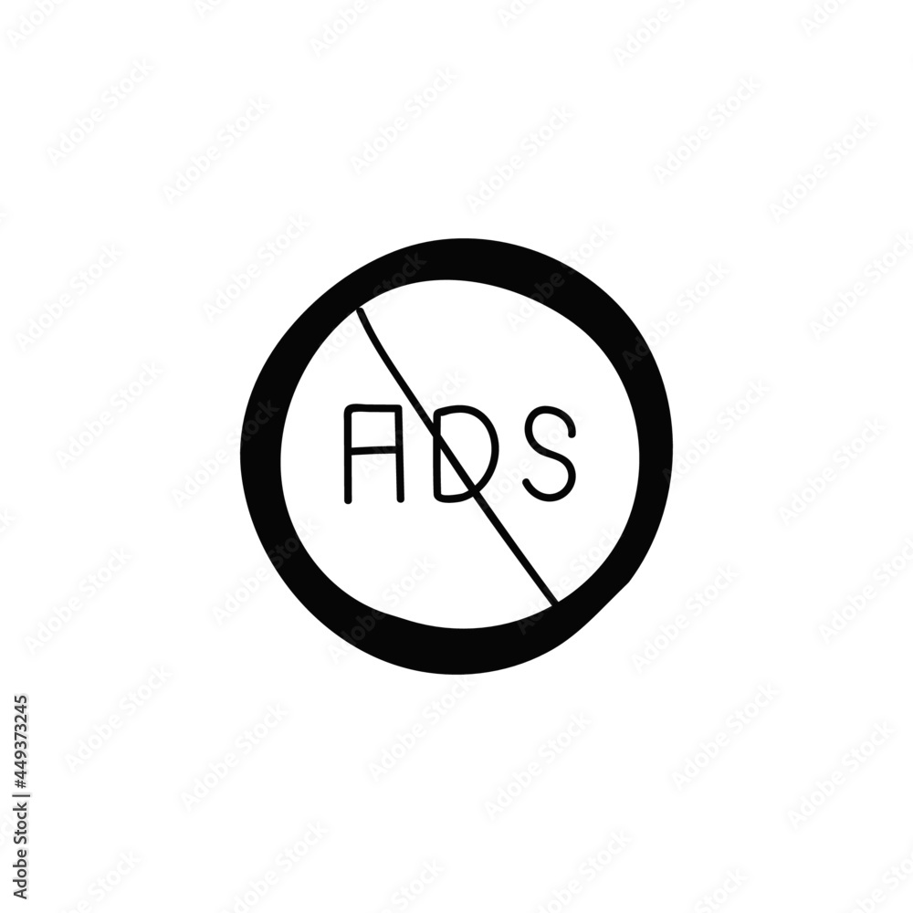 Ad block icon in solid black flat shape glyph icon, isolated on white background Ad block icon in solid black flat shape glyph icon, isolated on white background