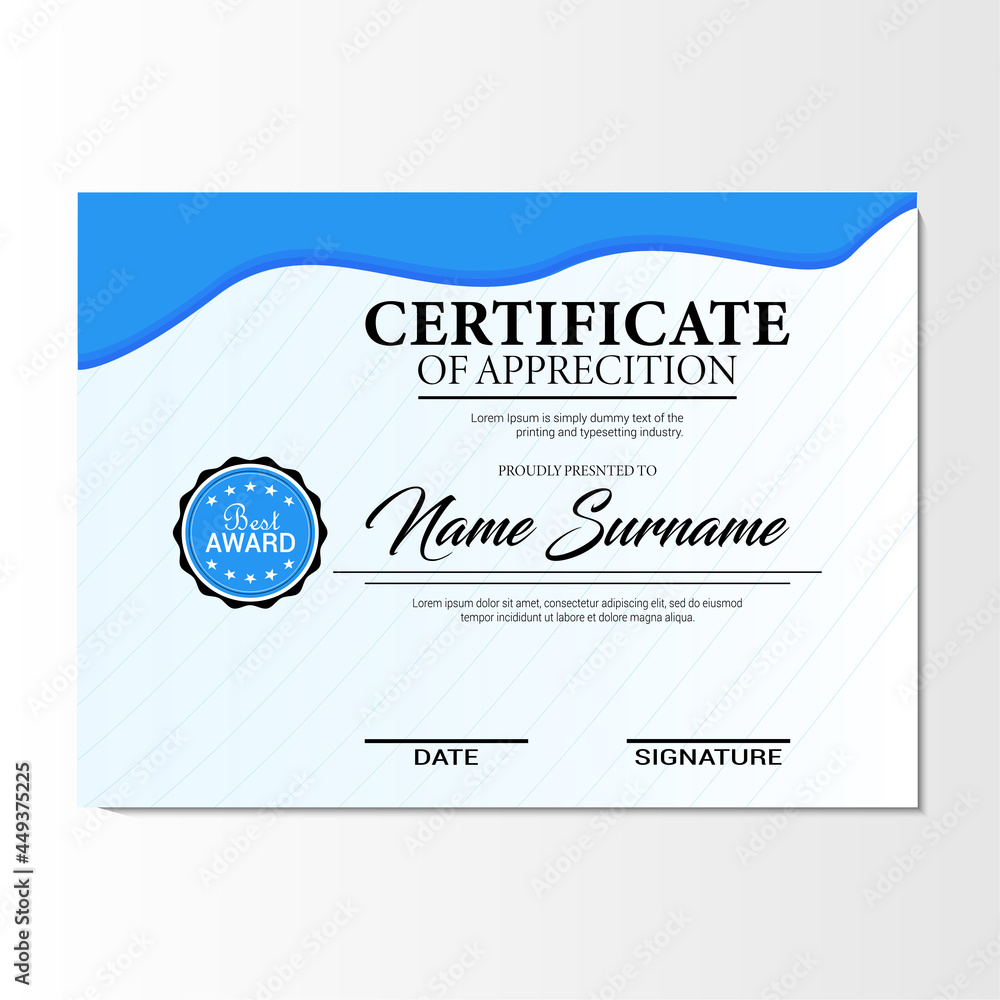 Obraz premium Modern Premium Certificate