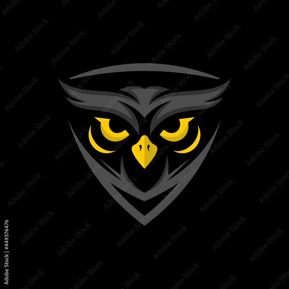 Simple Owl Logo Template Vector