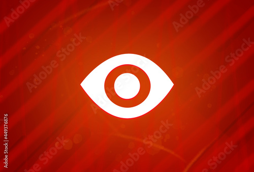 Tableau sur toile Visibility icon isolated on abstract red gradient magnificence background