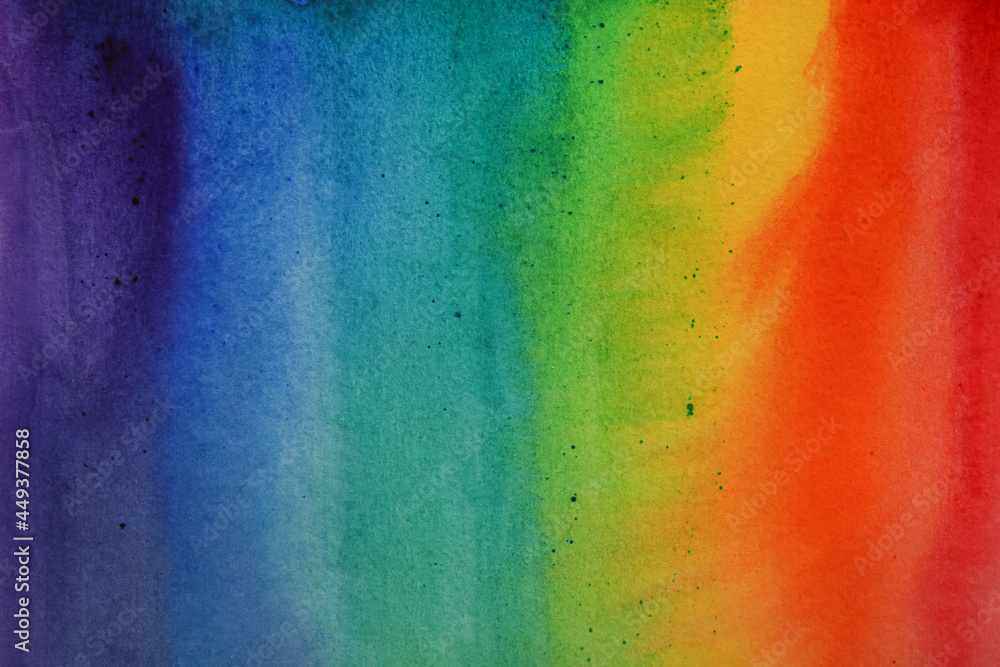 rainbow close-up background painted with watercolor