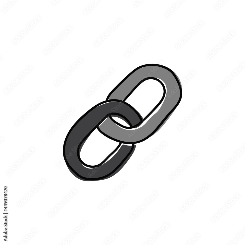 web Link, hyperlink icon in color icon, isolated on white background web Link, hyperlink icon in color icon, isolated on white background