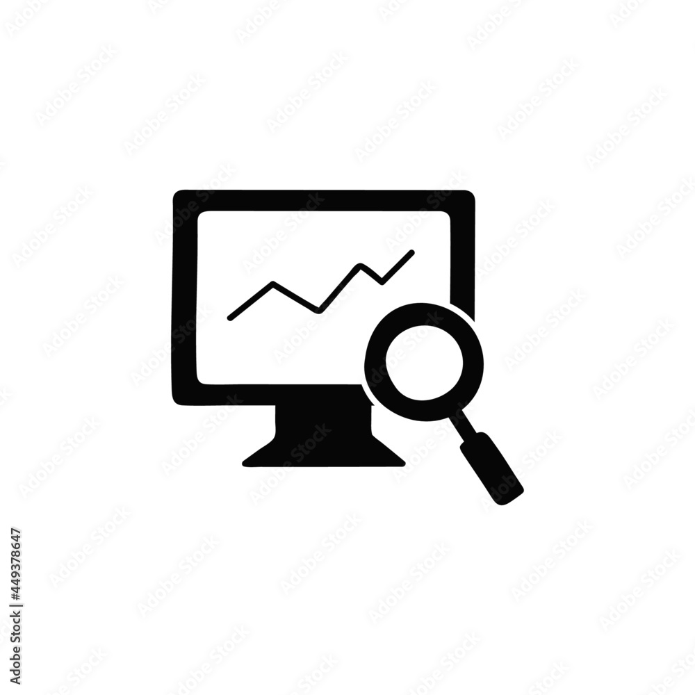 business data Analytics and graph icon in solid black flat shape glyph icon, isolated on white background business data Analytics and graph icon in solid black flat shape glyph icon, isolated on white background