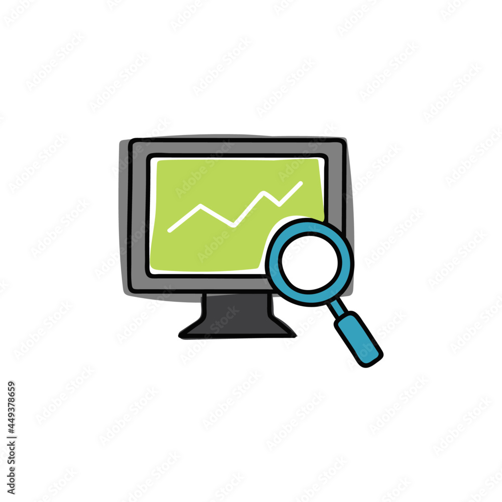 business data Analytics and graph icon in color icon, isolated on white background business data Analytics and graph icon in color icon, isolated on white background